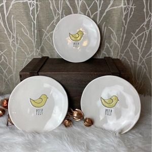 RAE DUNN FARMHOUSE HOME DECOR CERAMIC SPRING EASTER CHICK FOOD DINE APPETIZERS